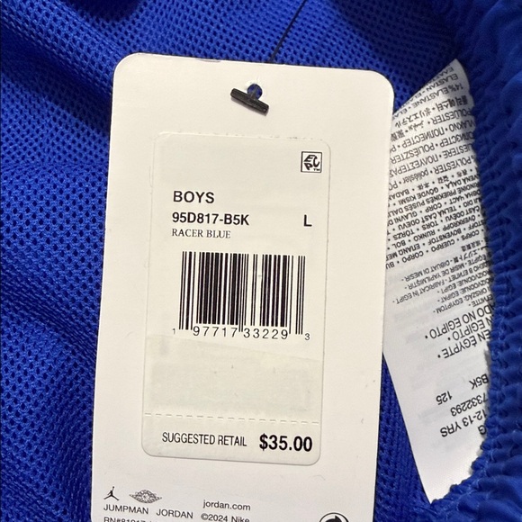 Nike Jordan Jumpman Blue Athletic Boy’s Shorts Size Large NWT - Picture 7 of 7